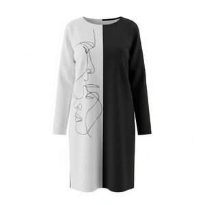 Abstract Elegance Line Art Dress